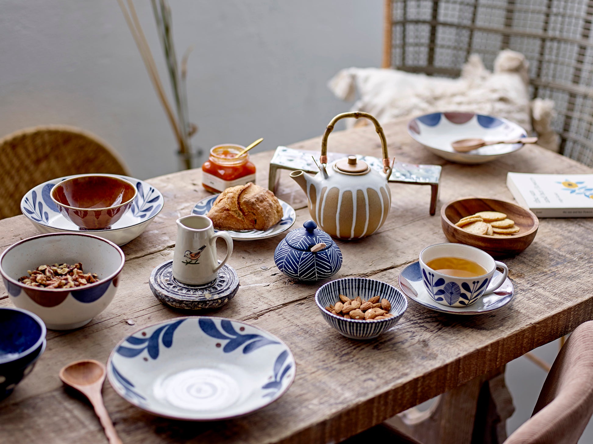 Camellia Tallerken, Blå, Porcelæn