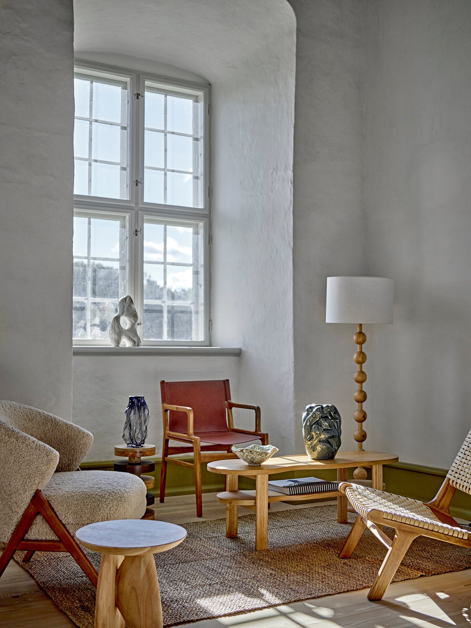 Ollie Lounge Chair, Brown, Leather