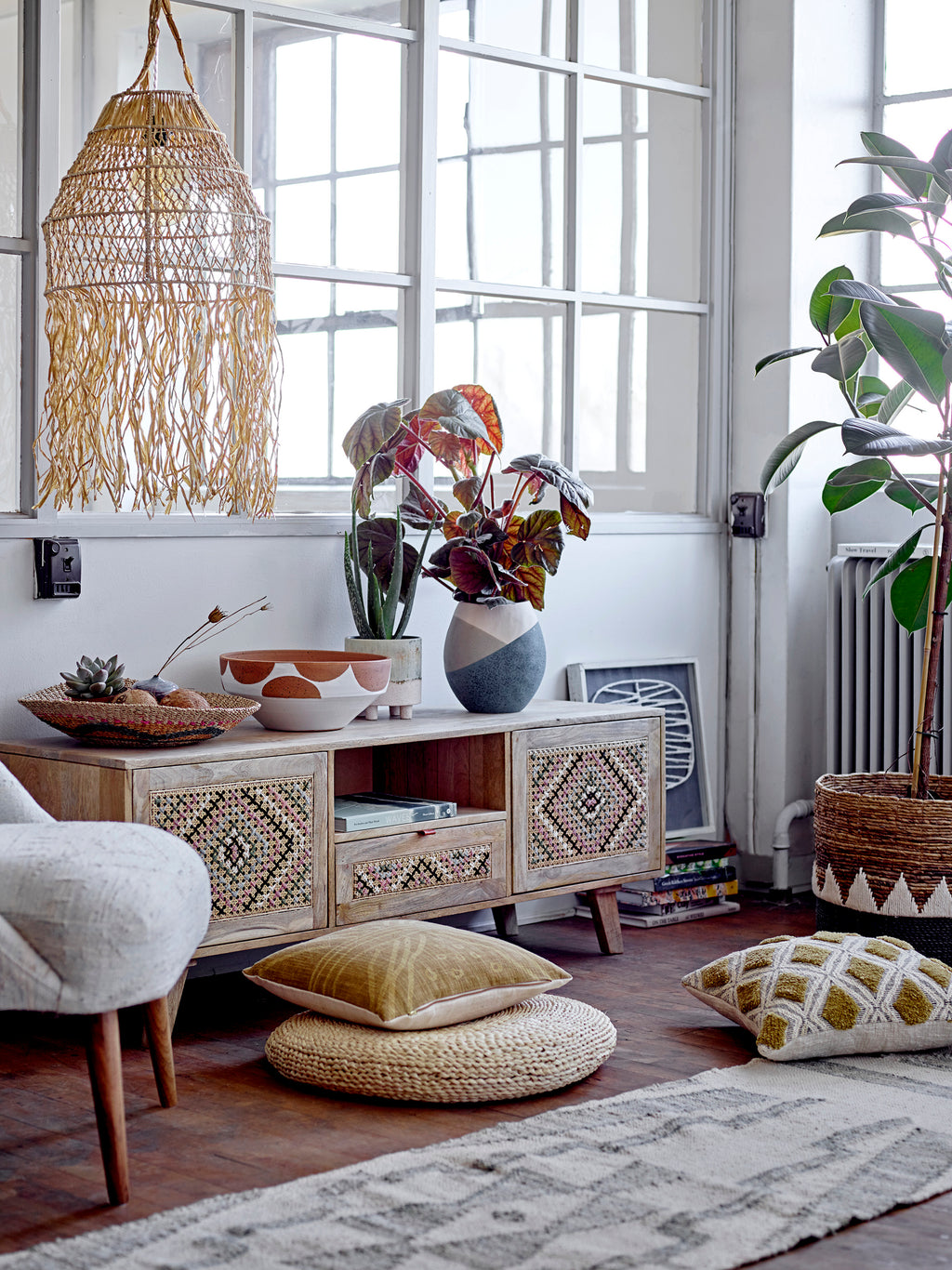 Delara Rug, Green, Wool