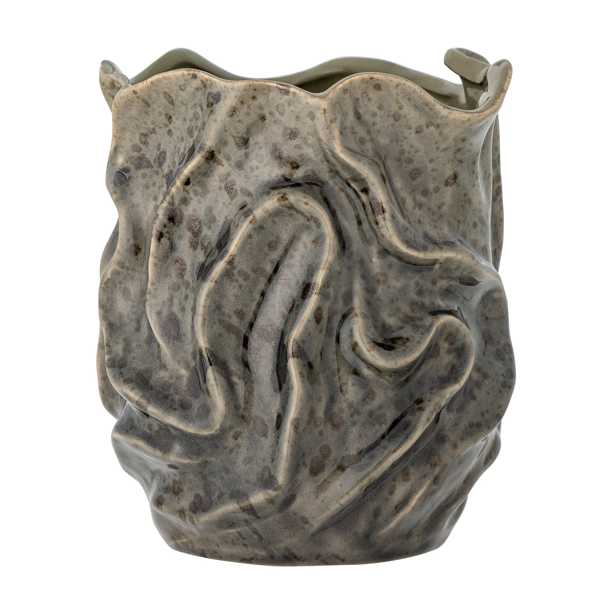 Soumia Deko Vase, Grå, Stentøj