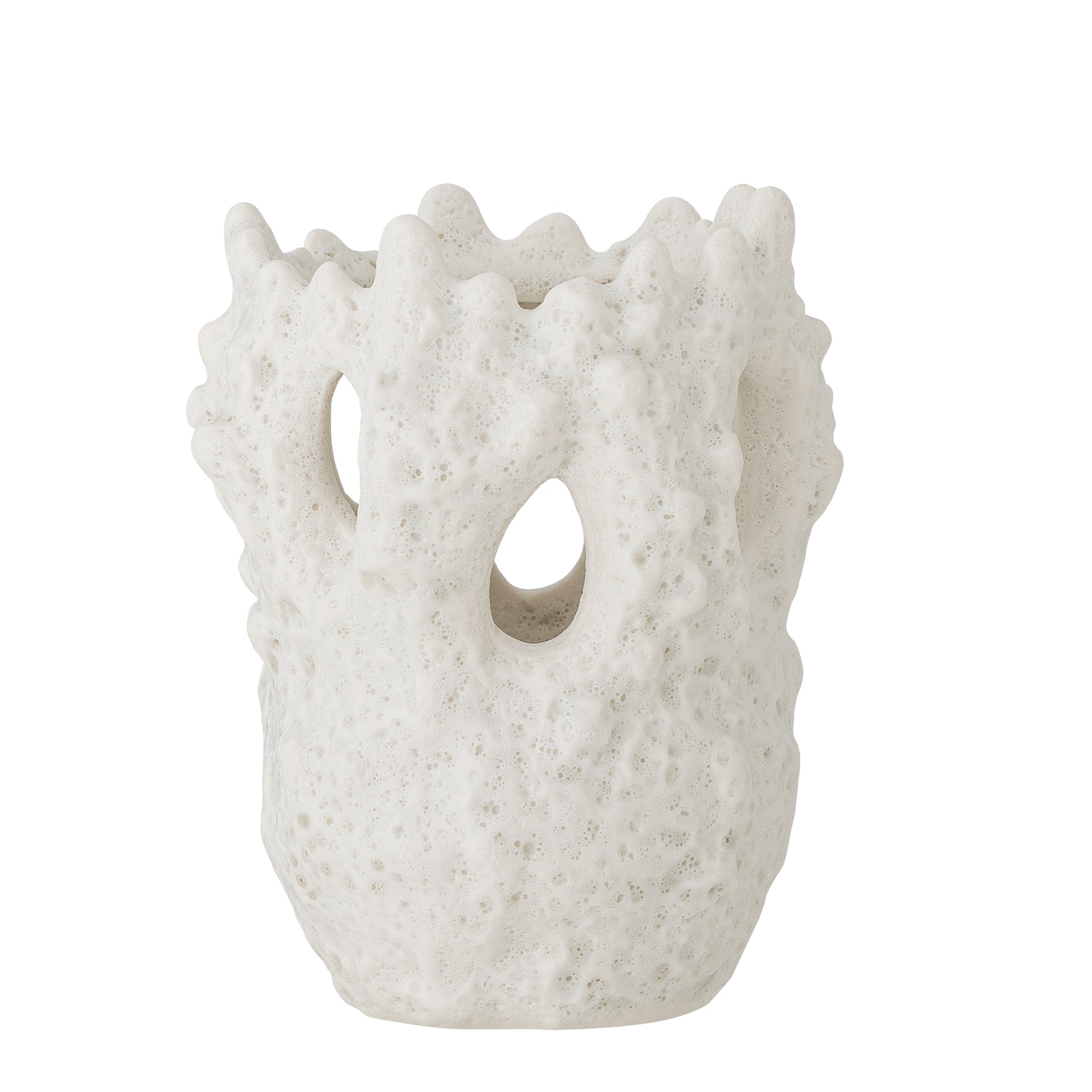 Fianna Vase, Hvid, Stentøj