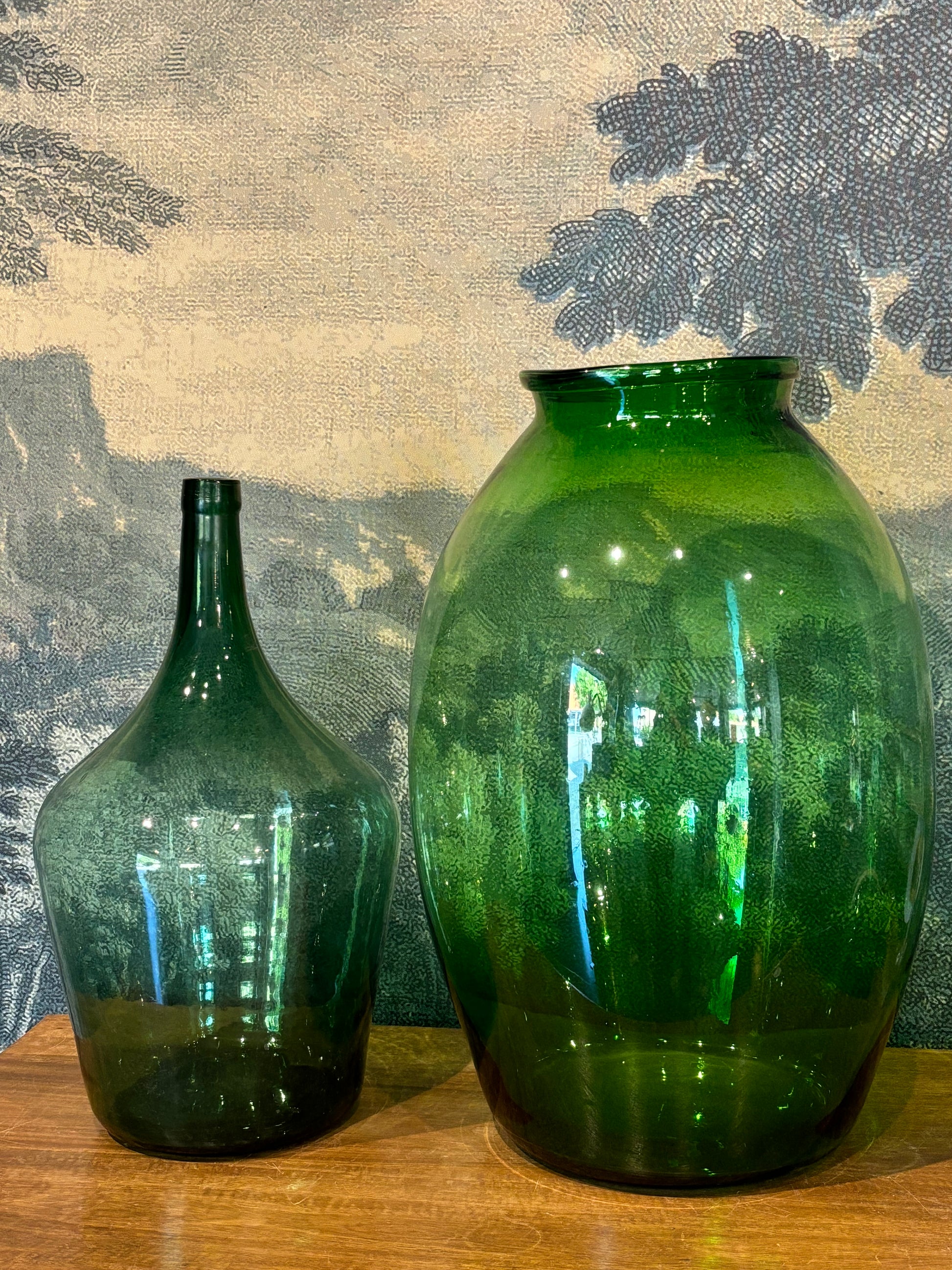 Grøn glasflask