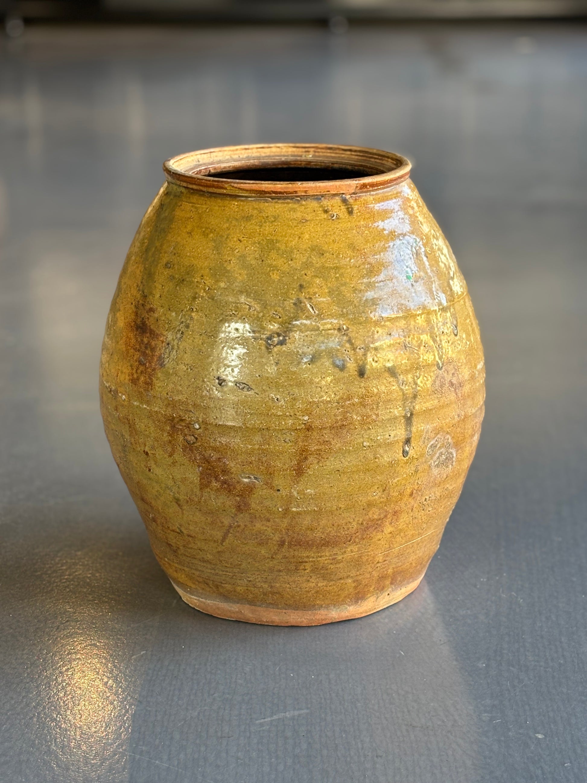 Antique jar, Yellow, Terracotta