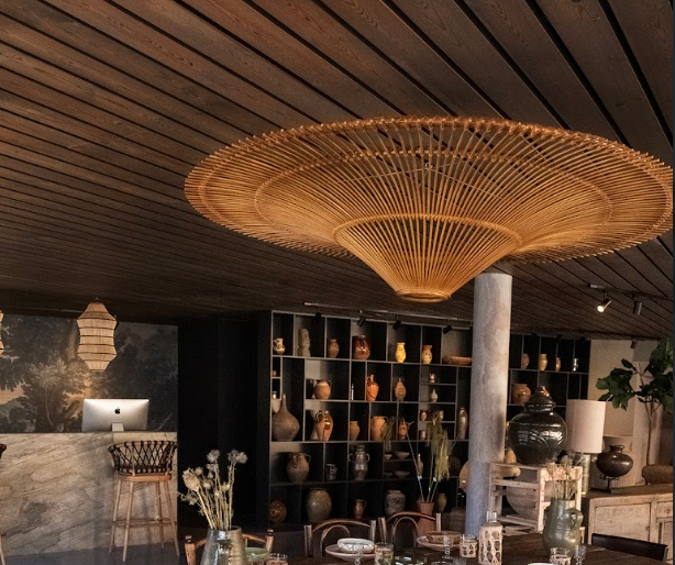UFO Lamp, Lille, Rattan