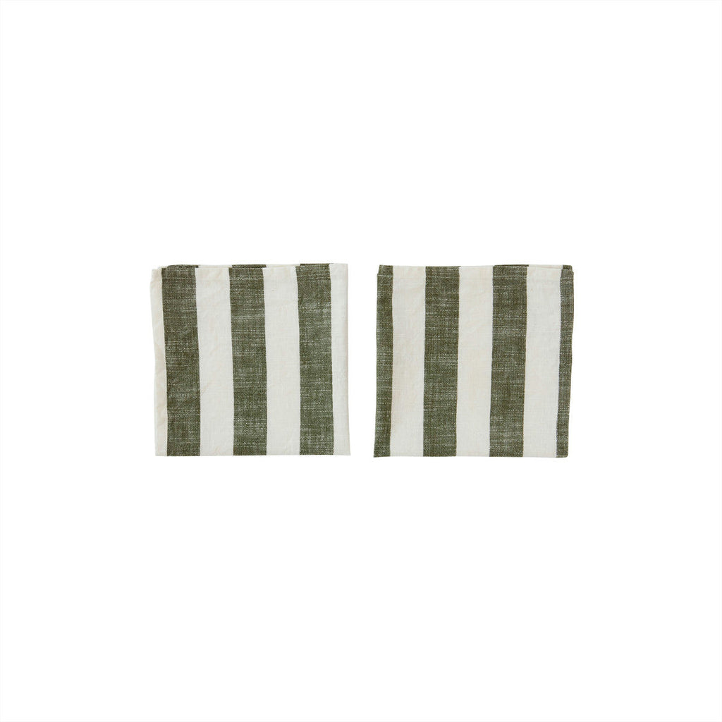 Stribet stofservietter, 2-pak
